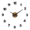 VLAHA Dubové nalepovací hodiny MINIMAL vyrobené v Čechách - černé ⌀59cm