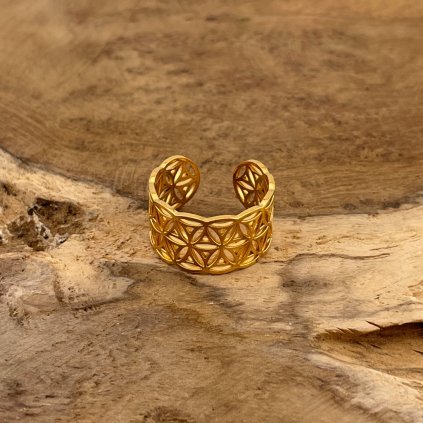 klenoty zeme prsten ocel hamsa