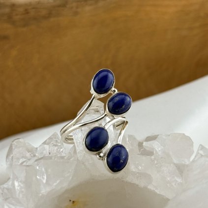 Lapis Lazuli prsten strieborny klenoty zeme
