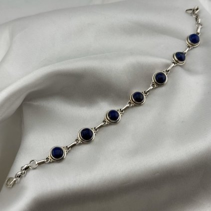 Lapis Lazuli naramok strieborny klenoty zeme