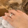 Kristal slza strieborny prsten klenoty zeme