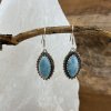 Larimar velke visiace strieborne nausnice klenoty zeme