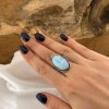 Larimar strieborny prten klenoty zeme 9,48g,133, č.54 (3)
