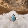 strieborny prsten Larimar klenoty zeme kvapka ornament 5,84g c.54 88e 1