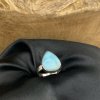 strieborny prsten Larimar klenoty zeme slza ornament 5,34g c.55 59e 2