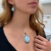 Larimar ornament set striebro klenoty zeme