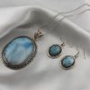 Larimar striebro ornament privesok nausnice klenoty zeme