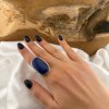 Lapis Lazuli strieborny prsten klenoty zeme 15,35g, 153. č.54