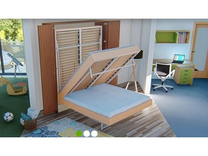 Sklopná jednolůžková postel KOMPLET - typ VÝKYVNÁ POUZDRA (21 lamel š=53 mm)