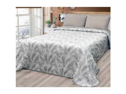 Přehoz na postel Tropicalia - šedý
