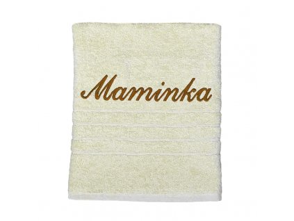 Dárkový ručník Maminka - smetanový