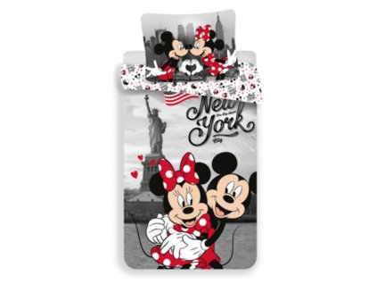 Dětské ložní povlečení bavlněné Mickey a Minnie - (LS349)