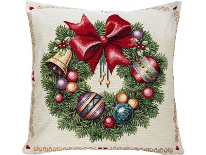 Dekorační polštář - Vánoční věnec