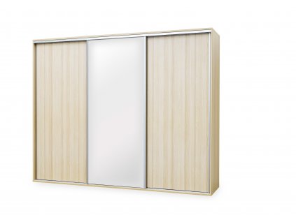 Skříň FLEXI 3 - 2x dveře plné, 1x zrcadlo