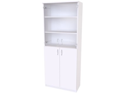 Skříň program sektor č.9 prosklená - bílý lesk, antracit, aj.