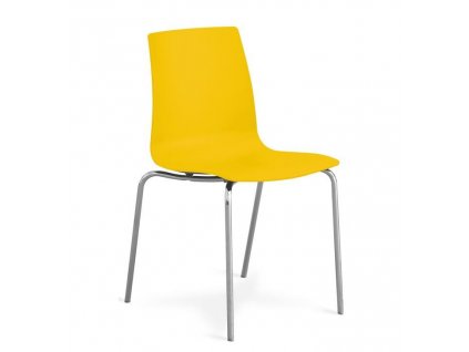 Plastová židle CANDY mat - žlutá