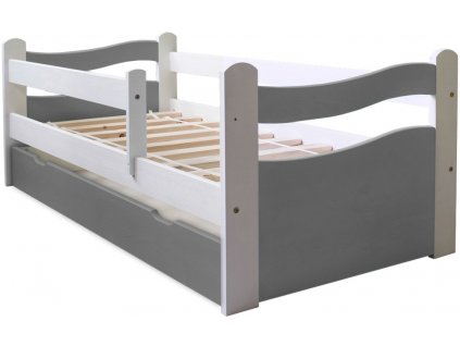Dětská postel VLNA - šedá