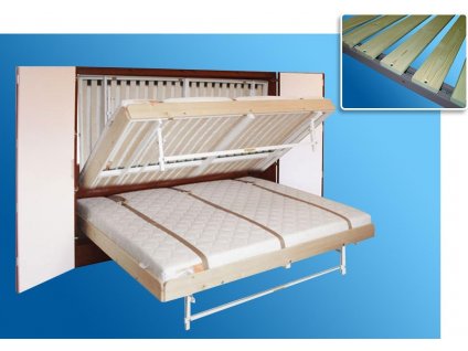 Dvoulůžková sklápěcí postel SKL2 HR (KOMPLET) - horizontální (lamino)