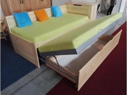 Výsuvná postel Alka - dvojlůžko (MASIV)