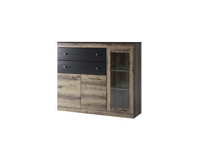 Komoda JAGGER-2D1W2S (Dub monastery/černá)