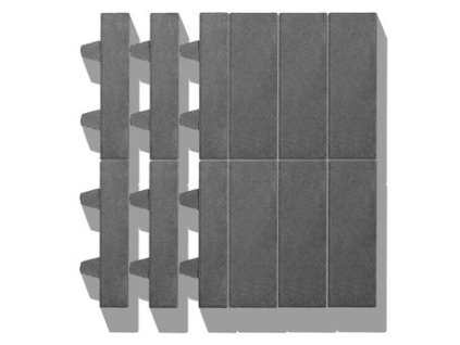 Premac Lineo hydro 40% eko-dlažba 8cm 30 x 10 cm grafitová