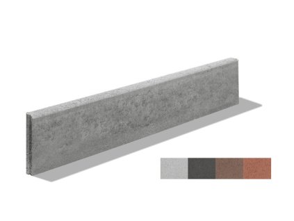 Premac obrubník parkový s oblou hranou 100 x 5 x 20cm sivý