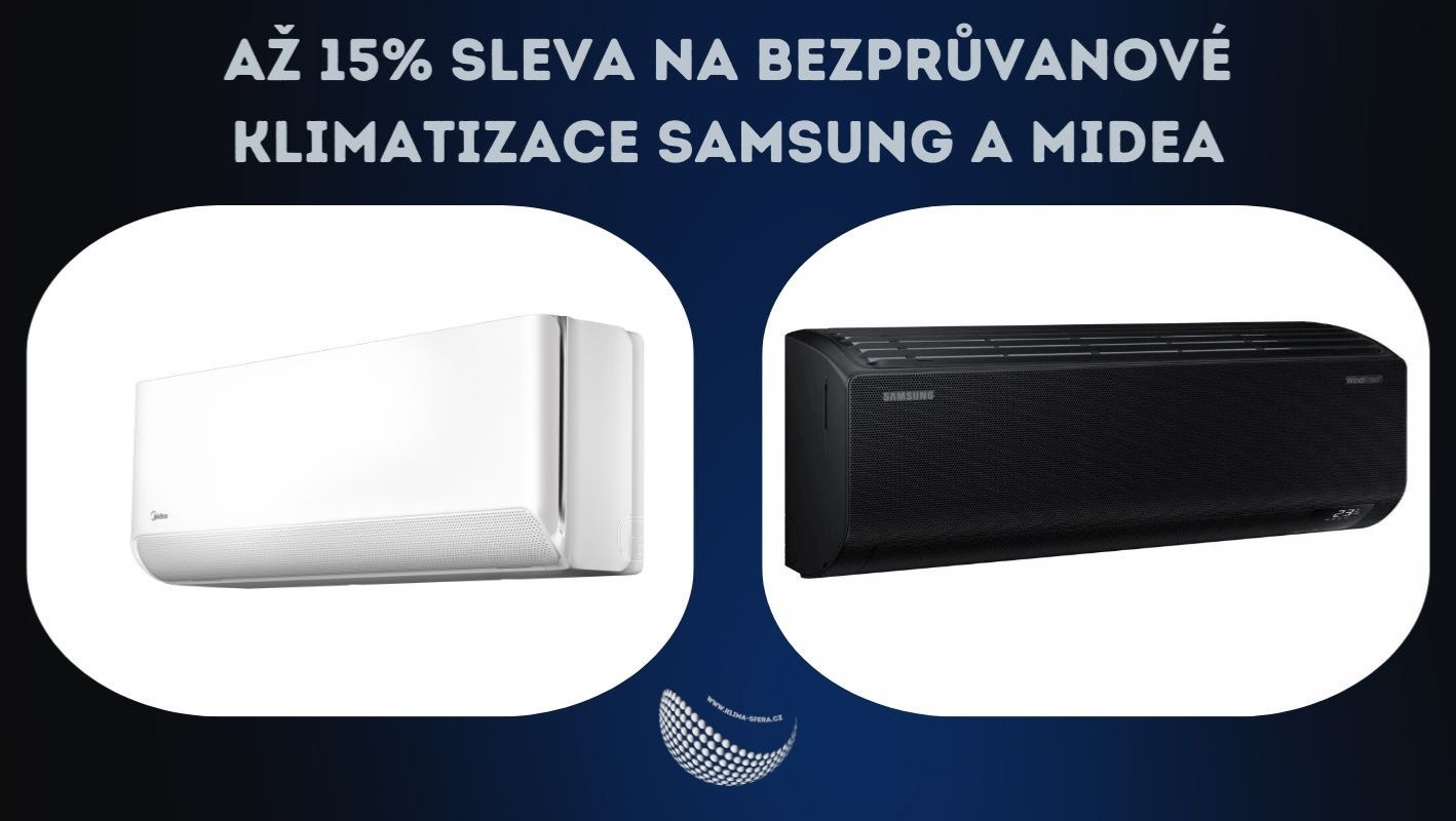 Bezprůvanové klimatizace se slevou až 15%