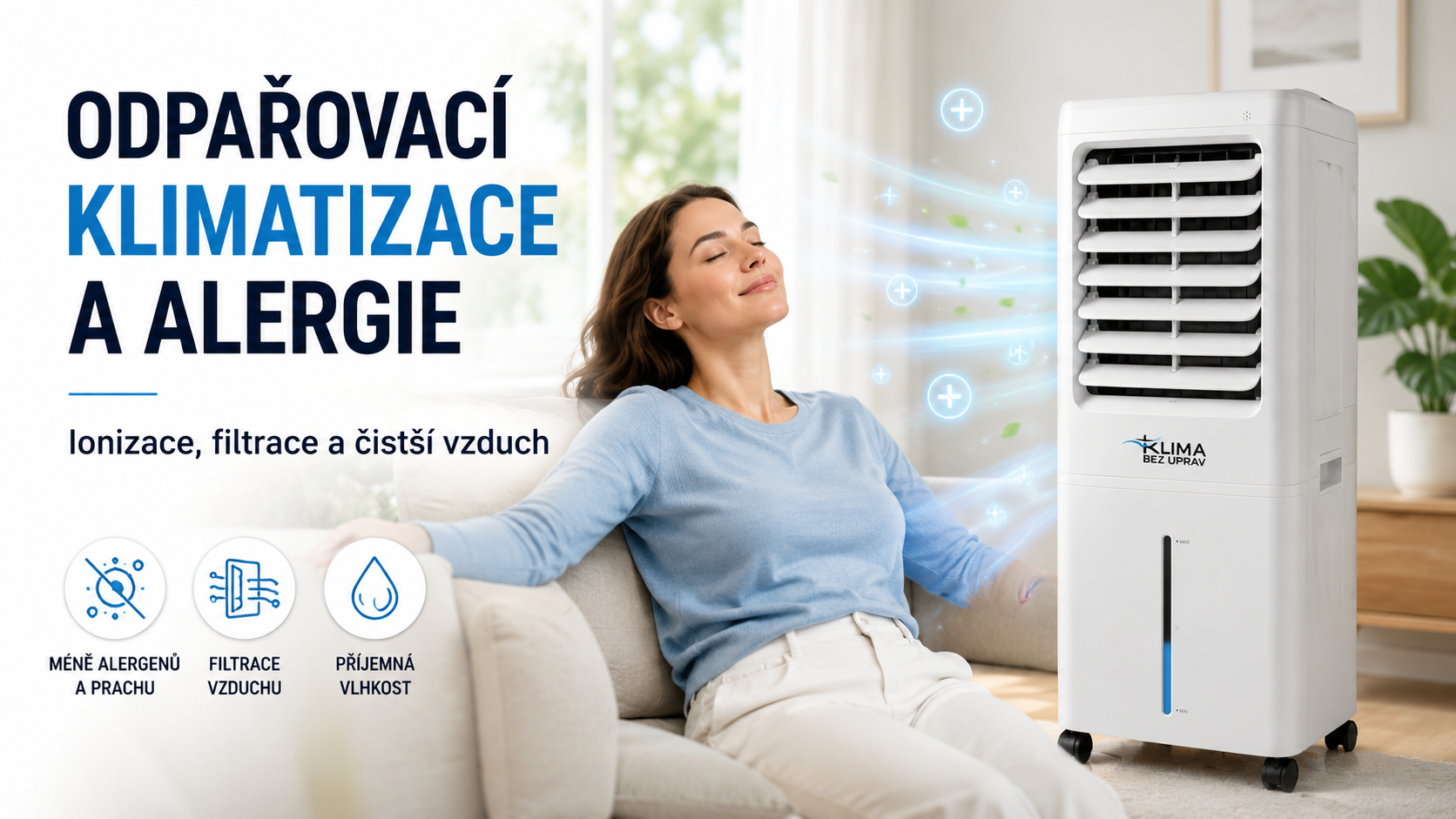 Odpařovací klimatizace a alergie: Jak pomáhá ionizace a filtrace vzduchu