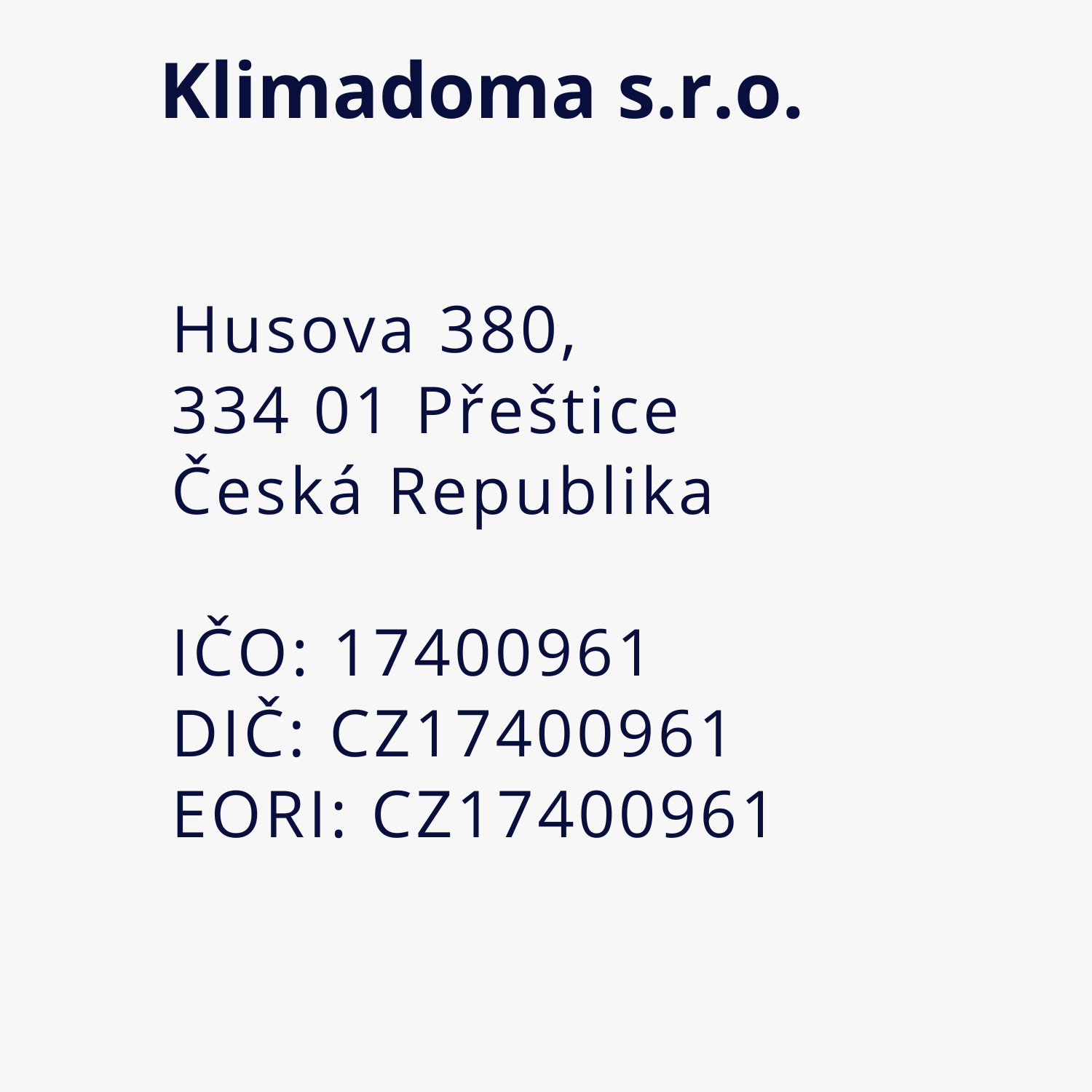 Fakturační údaje