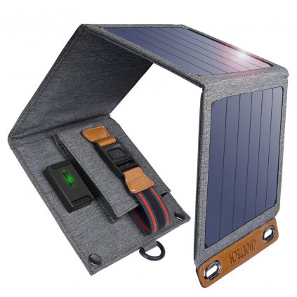 eng pl Choetech travel solar phone charger with USB 14W foldable gray SC004 74093 1