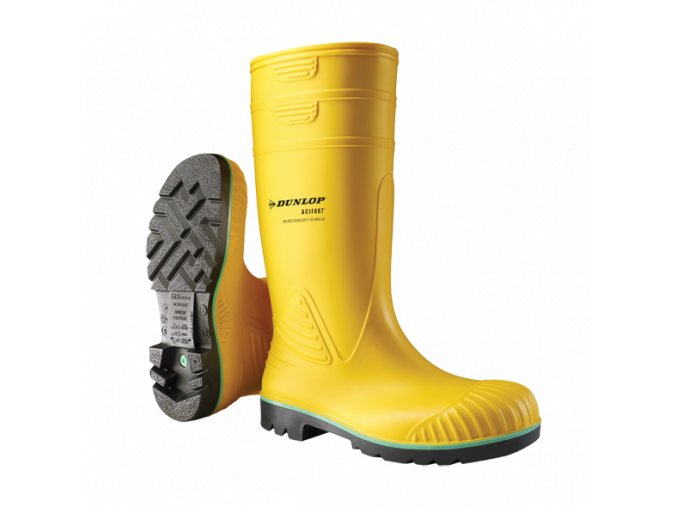 Holínky chemicky odolné Dunlop Acifort Heavy Duty Full Safety S5 žluté