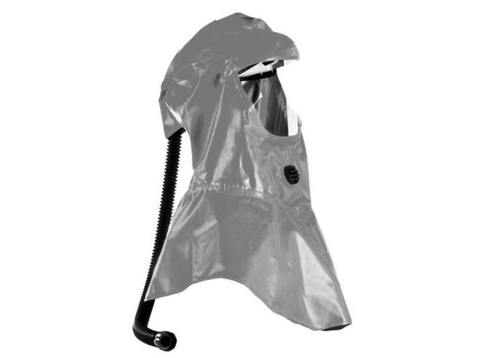Chemical resistant hood with neck and shoulder cover FLOWHOOD 25 AS