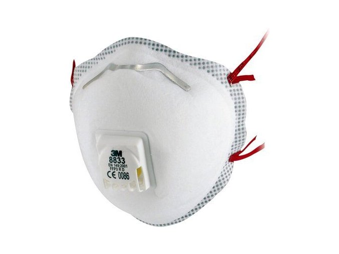 Disposable Respirator shaped 3M 8833 FFP3 exhalation valve