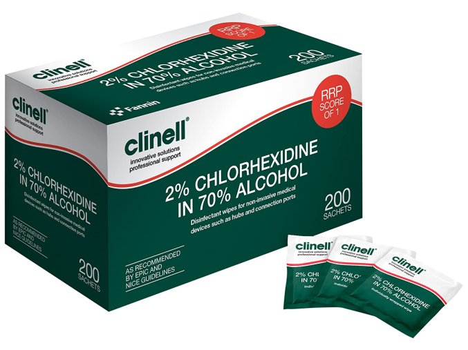 843 clinell dezinfekcni ubrousky alcoholic chlorhexidine 240ks