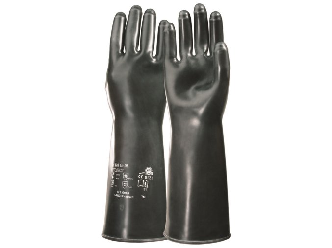 Chemické rukavice BUTOJECT 898 09 (Barva černá, Velikost 09)