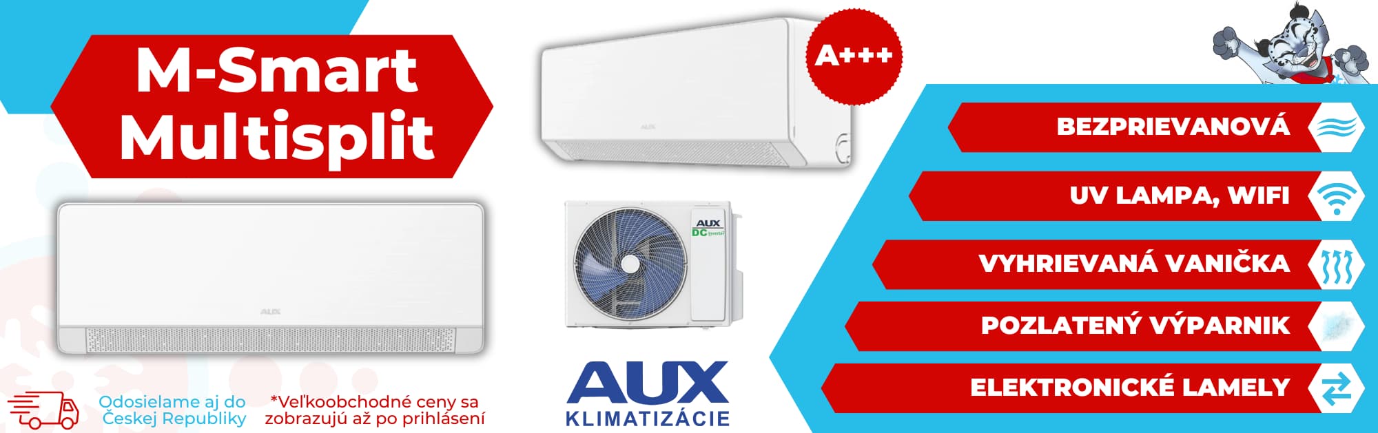 Klimatizácie AUX M Smart multi A+++ PC