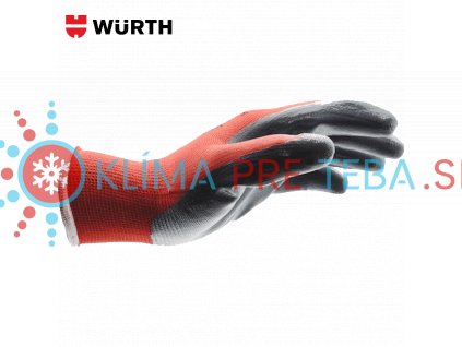 Ochranné rukavice, červený nitril, Red Line