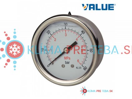 Vysokotlaký manometer pre odčerpávačku chladiva Value VRR 12