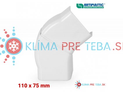 PVC Ploché koleno regulovateľné (nastaviteľné) Artiplastic 12 1222PR W k žľabu 110x75 3