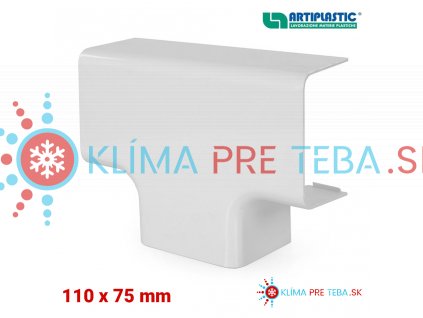 PVC T kus Artiplastic DT120 1213DT k žľabu 110x75mm 1