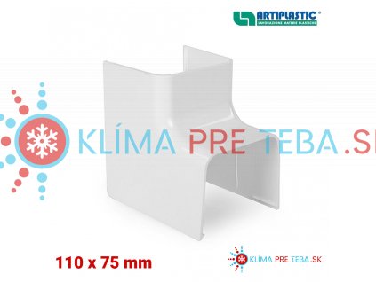 PVC vnútorný 90° kút (roh) Artiplastic 12 1205AI k žľabu 110x75mm 1