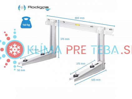 MS253 105 nastaviteľná konzola Rodigas s priečkou 465x800mm