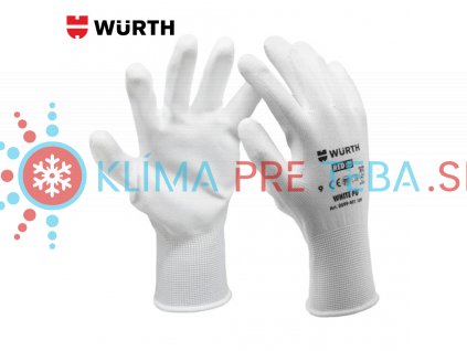 Ochranné rukavice biele PU 10