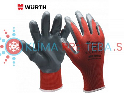Ochranné rukavice, červený nitril, Red Line 2