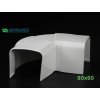 PVC Ploché koleno (nastaviteľné) regulovateľné 80x60 Artiplastic 0822PR-W