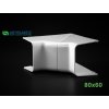 PVC Vnútorný kút regulovateľný 80x60 mm k žľabu Artiplastic 08  0820 IR-W