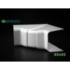 PVC Vnútorný kút regulovateľný 80x60 mm k žľabu Artiplastic 08  0820 IR-W
