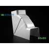 PVC Vnútorný kút regulovateľný 80x60 mm k žľabu Artiplastic 08  0820 IR-W