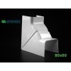 PVC Vnútorný kút regulovateľný 80x60 mm k žľabu Artiplastic 08  0820 IR-W