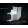PVC levý vertikální úhel 80x60 mm k žlabu Artiplastic 08 0814 VS W 5